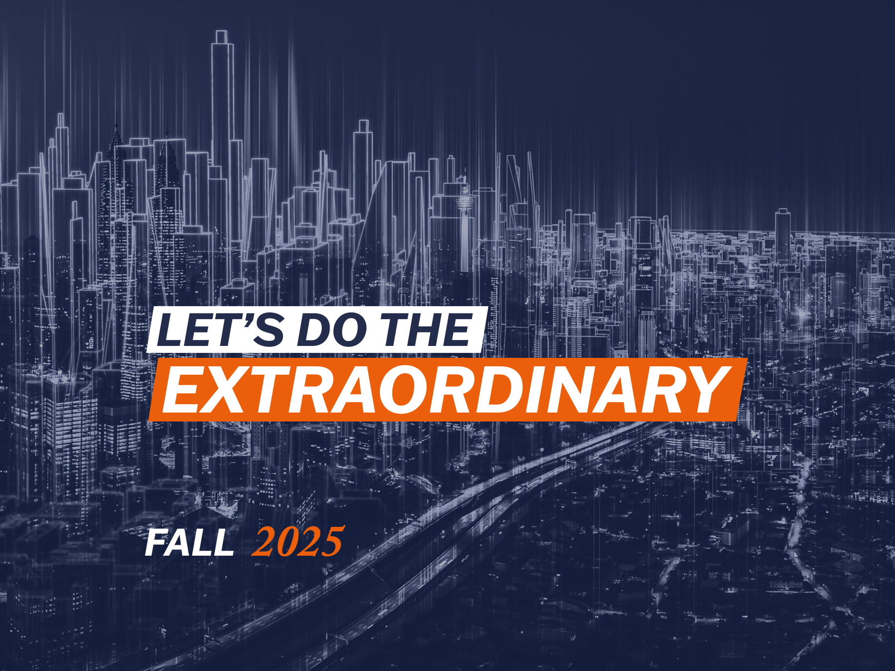 Let's do the extraordinary graphic on cityscape outline
